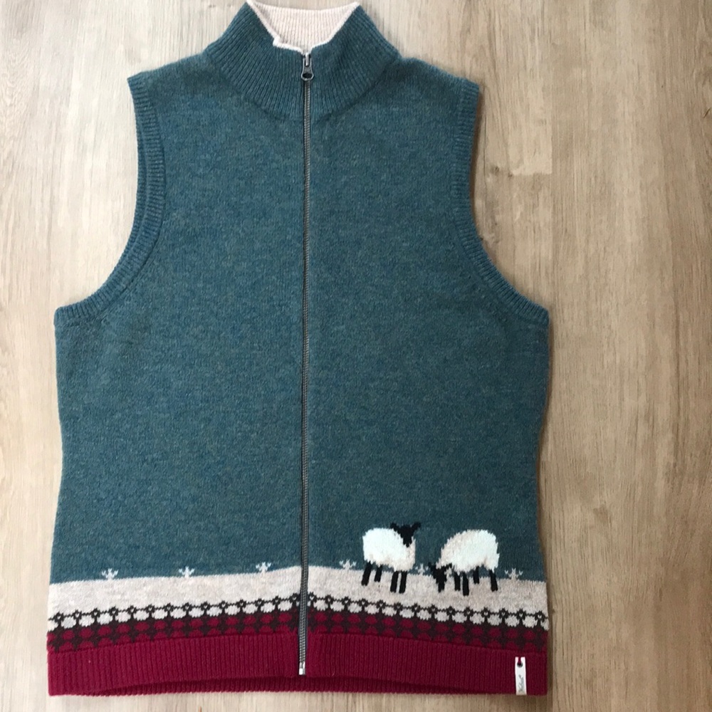 Woolrich Lambs Zip-up Sweater Vest